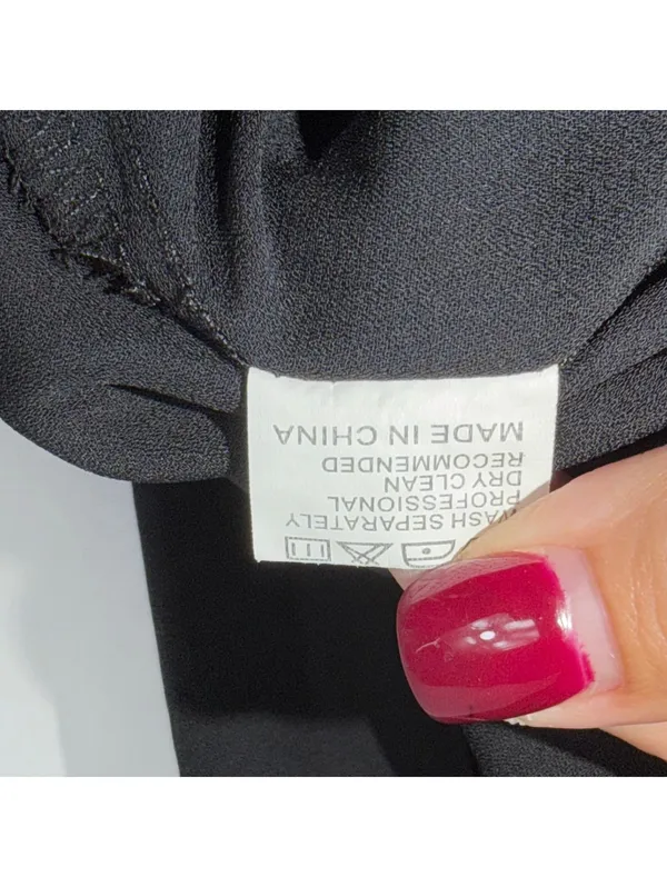 VLD Black Sleeveless High Low Tunic Blouse Large - Image 7