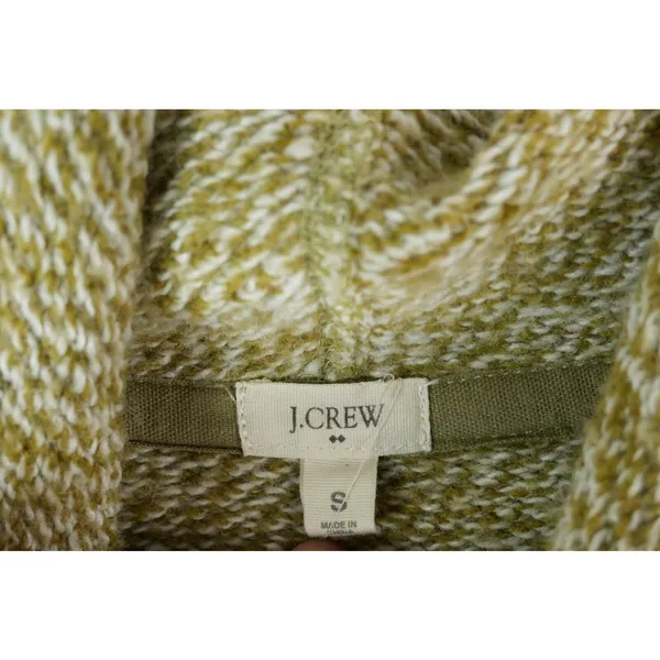 J. Crew Knit Sweater Womens Small Wool Blend Cowl Neck Green Pockets Gorpcore‎ - Image 4