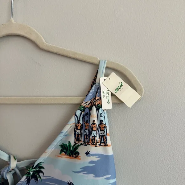 Aerie V One Piece Swimsuit Sunfade Teal NWT - Image 8
