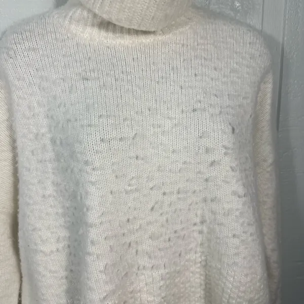 Madewell Sadler Turtleneck Ivory Sweater Size Medium NWOT - Image 5
