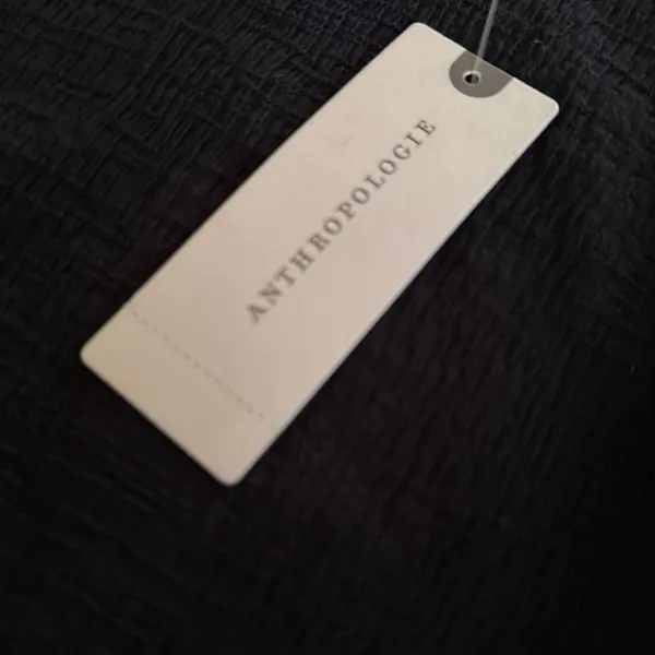 Anthropologie One-Shoulder Ruffle Top Black‎ Textured XXS NWT - Image 8