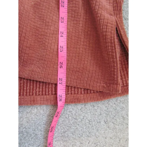 Forever 21 Button‎ Down Shirt Large Orange Corduroy Ribbed Oversized Shacket - Image 10