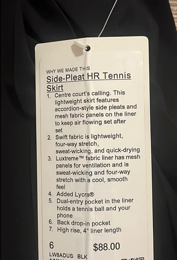 Side-Pleat HR Tennis Skirt - Image 4