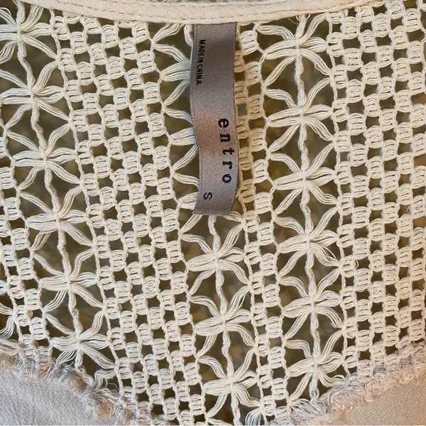 Entro Cream Tie Front 3/4 Sleeve Blouse - Image 3