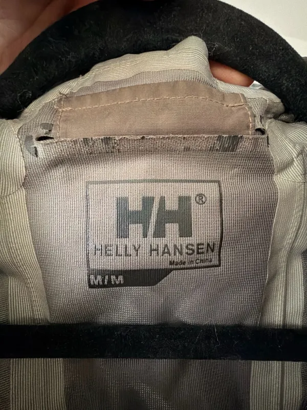 Brown & Pink Hooded Rain Jacket Size M Waterproof Shell Helly Hansen Ekolou - Image 2