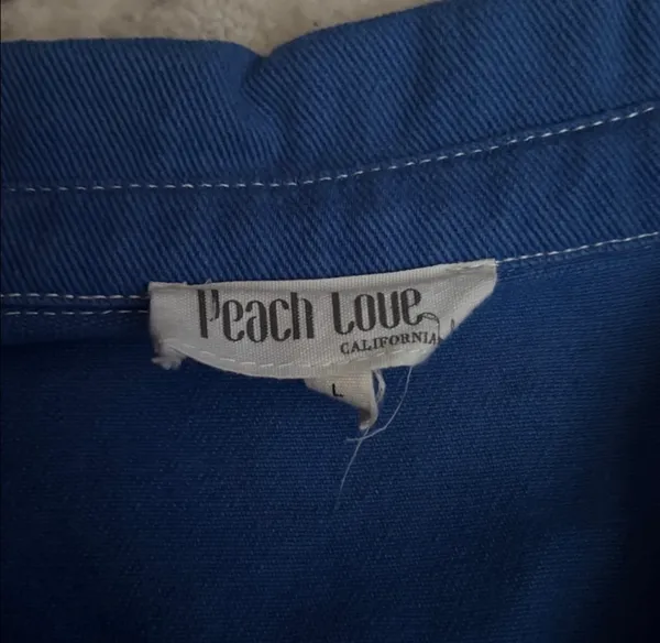 Peach Love Denim Romper - Image 3