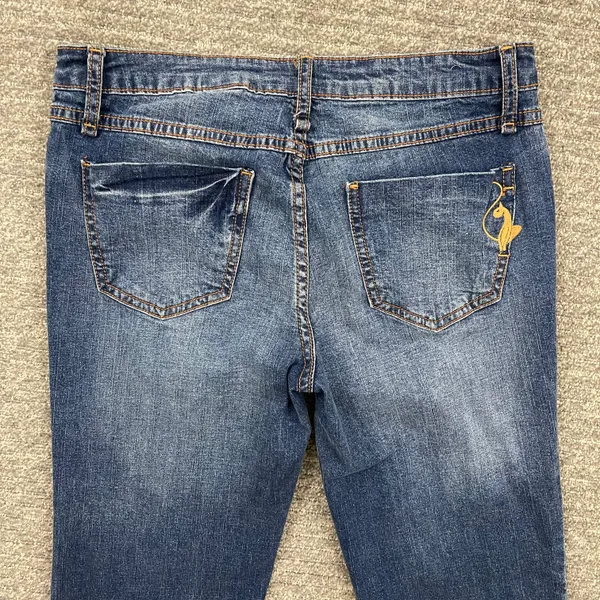 Baby Phat Vintage Y2K Faded Denim Bratz Vibes Mid Rise Flare Bootcut Leg Jeans - Image 9