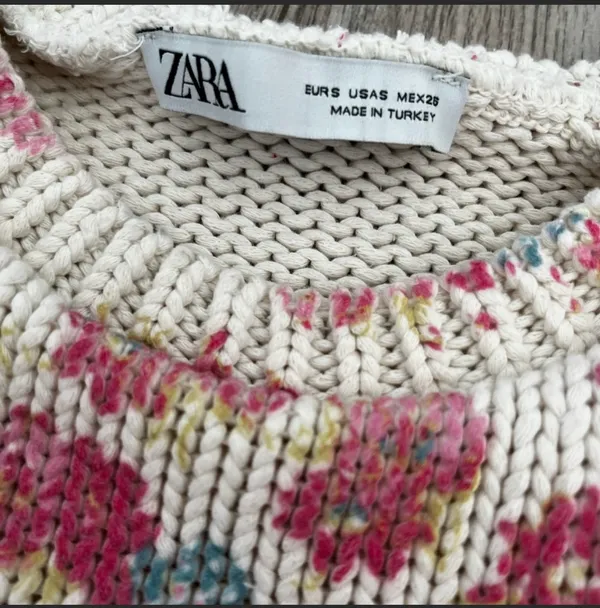 Zara Floral Knit Tank Top - Image 5