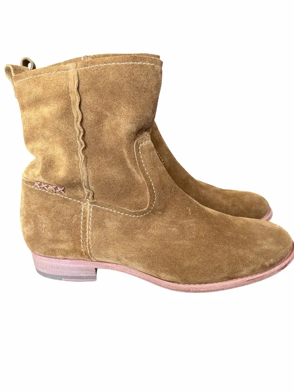Frye Cara Short Ankle Slouch Brown Cognac Boots size 9 - Image 2