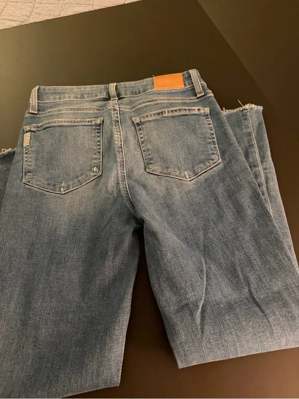 Paige Colette Crop Flare Raw Hem Jeans Women’s Size 27 - Image 5