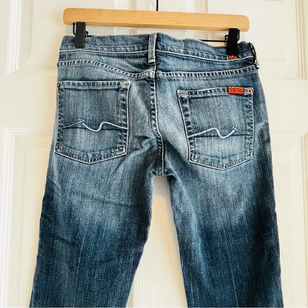 7 For All Mankind Dark Blue Women's Jeans Size 28 Straight Classic Capsule Denim - Image 6