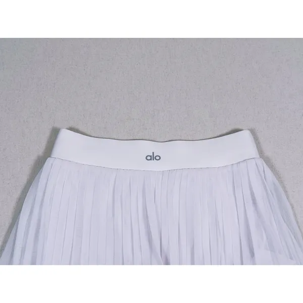 Alo Yoga Flirty Mesh Tennis Skort Size XXS White Pleated Pickleball Golf Sporty - Image 7