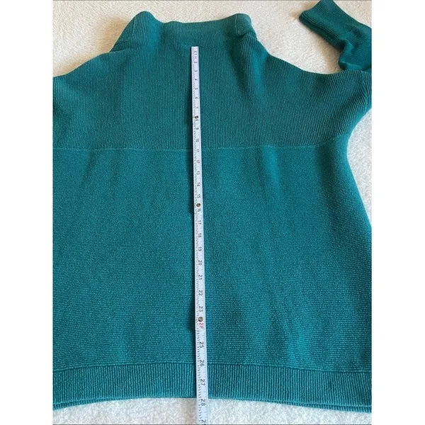 Free People Ottoman Slouchy Tunic Sweater Size S Teal Oversized Mock Neck - Image 6