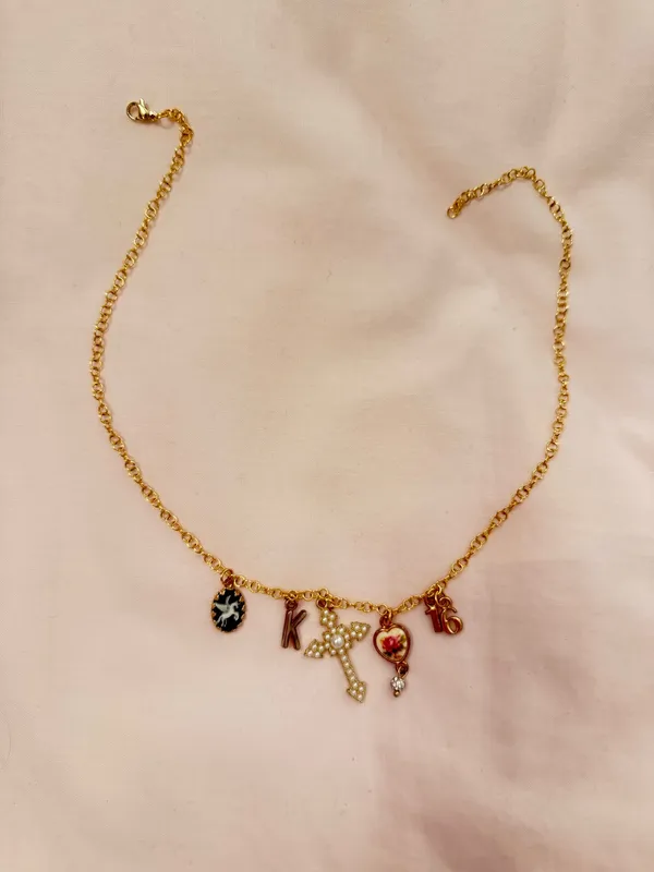 Custom Charm Necklace Gold - Image 2
