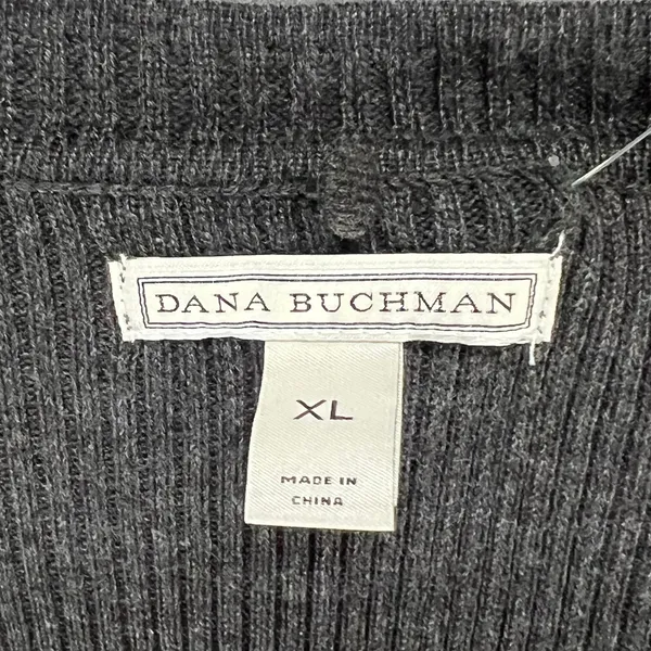 Dana Buchman Sweater Dress With Scarf‎ XL Gray Ribbed Fit Flare Timeless Career - Image 11