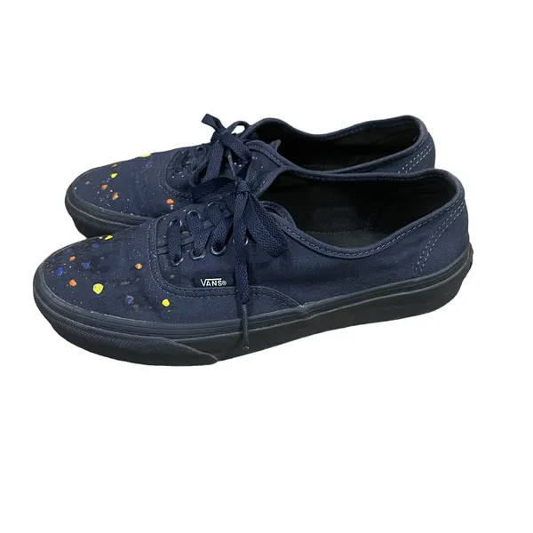 VANS Era Gold Mono Blue Canvas Sneakers Unisex Lace Up Men 7 Women 8.5 - Image 2