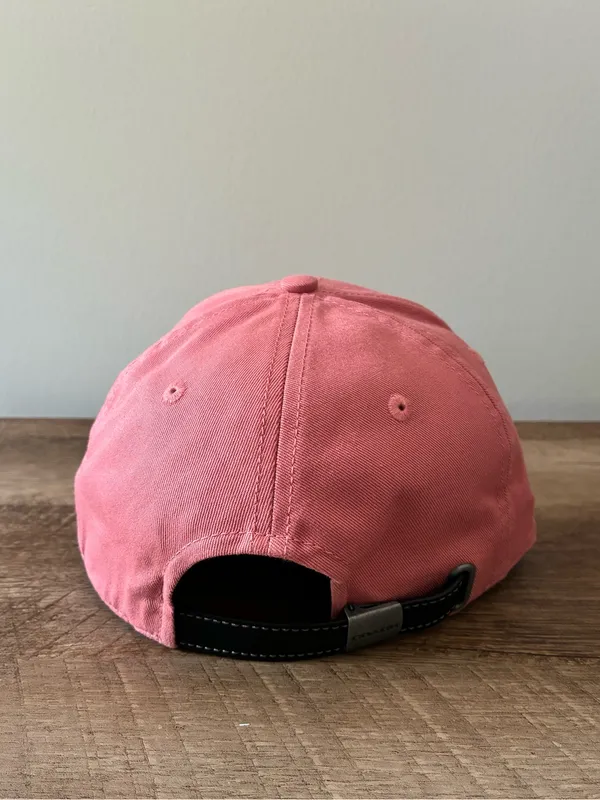 Coach Embroidered Baseball Hat CAA64 Pink / Black - Image 7