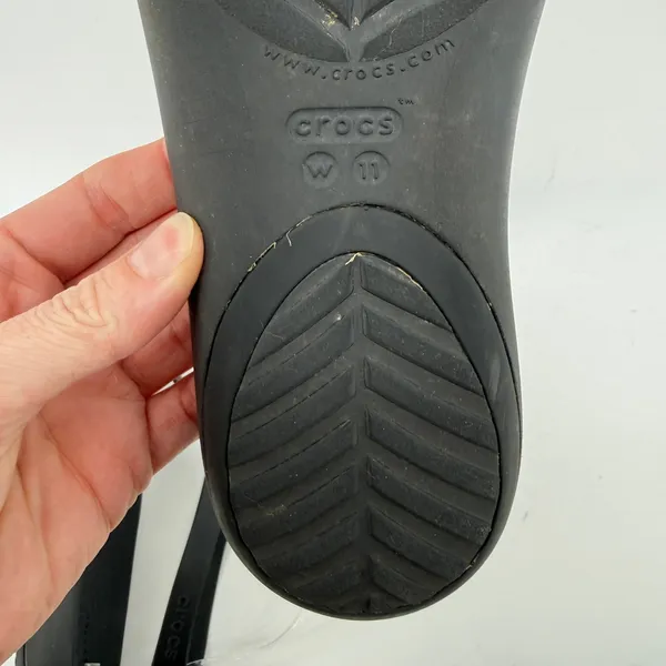 Crocs Serena T-Strap Open Toe Flip Sandal Black Women 11 Slingback Casual - Image 8