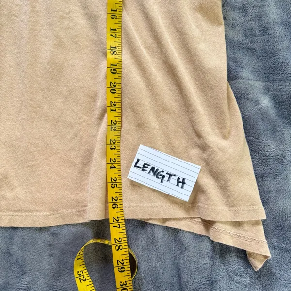 Aerie Summer Breeze Notch Neck T-Shirt Womens XL Tan‎ Cotton Relaxed Slouchy - Image 9
