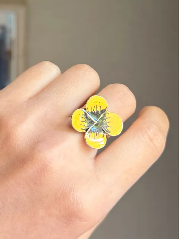 Boutique Cute fairy cottage flower adjustable ring🌼 - Image 3