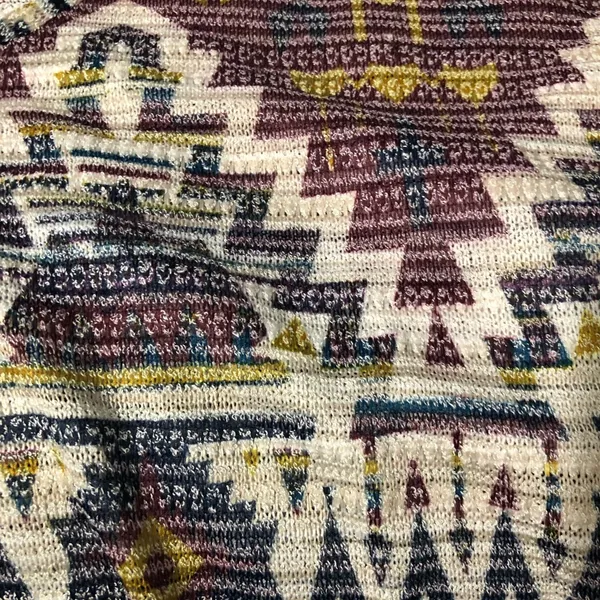 Boho Aztec western print‎ shirt tassel detail Xhilaration women’s size medium - Image 3