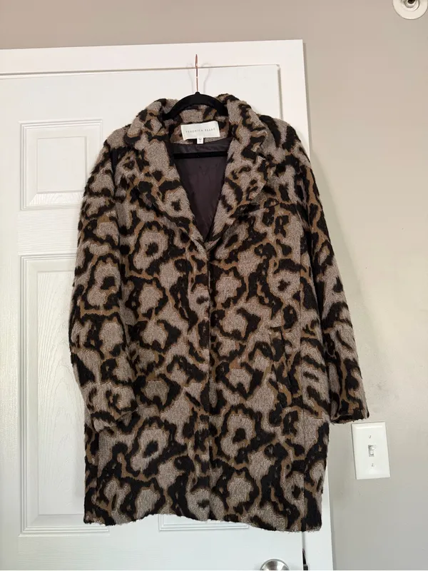 Veronica Beard Alpaca Wool Blend Long Textured Coat Jacket - Image 2