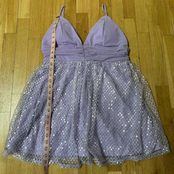 SheIn Purple sequin mini dress - Image 6