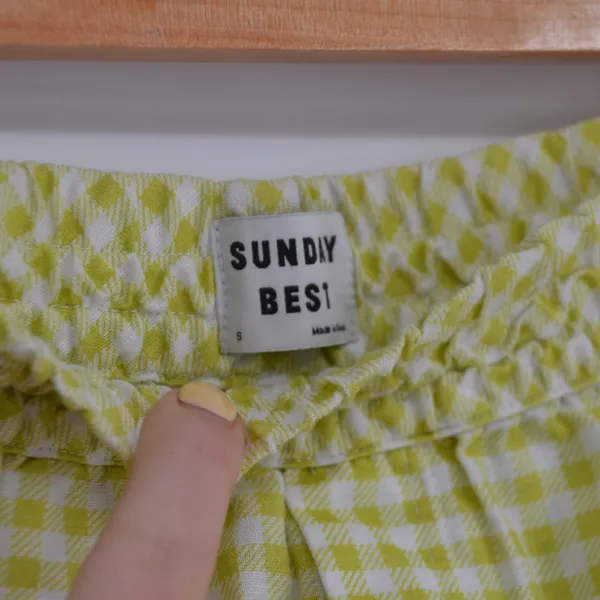 Aritzia Sunday Best Elisa Gingham Crop Shirt and Shorts Matching Set S - Image 11