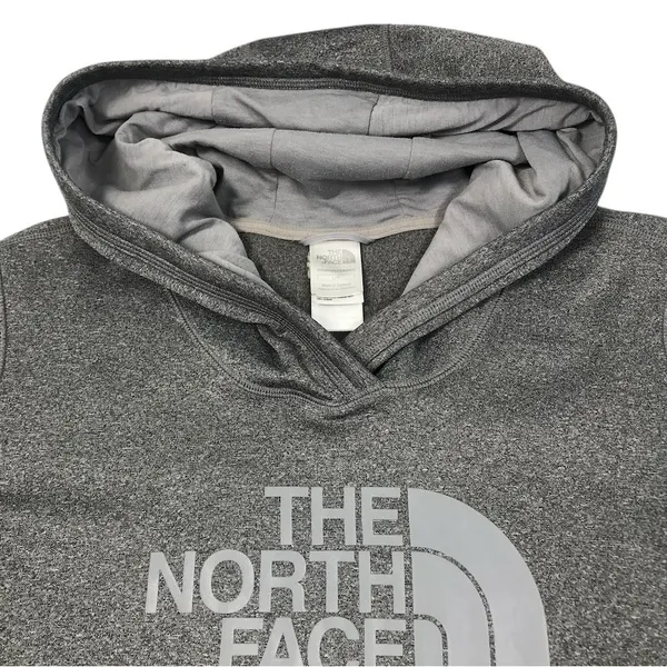 THE NORTH FACE Half Dome Pullover Hoodie Women L Gray Outdoor Travel Camping - Image 5