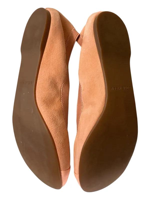 Cole Haan Elbridge Pink Suede Cap Toe Elastic Ballet Flats - Size 8 Bn - Image 5