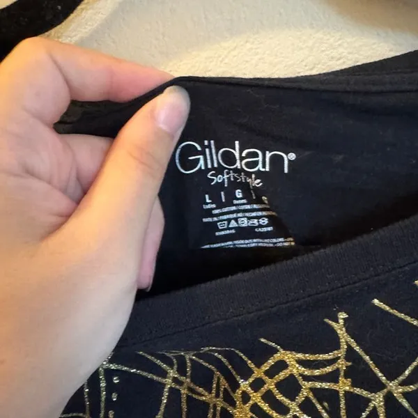 Gold Glitter Spider Tee - Image 3
