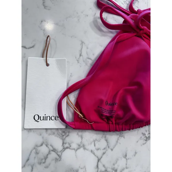 NWT Quince Magenta Italian Triangle Bikini Top Size Large - Image 3