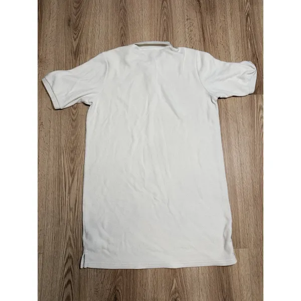 Adidas Originals Floral Embroidered Terry‎ Polo Dress Women's L Cream - Image 2