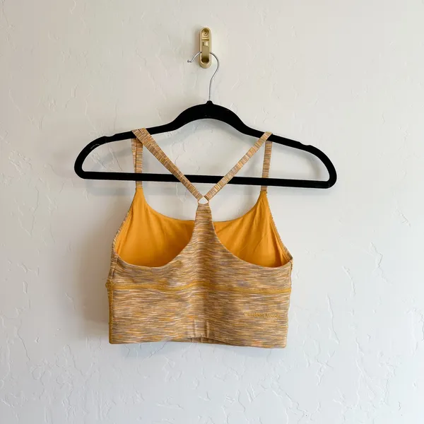 Outdoor Voices | Flow Freedom Athletic Crop Tank Top in Yellow Sunset Size Small - Image 3