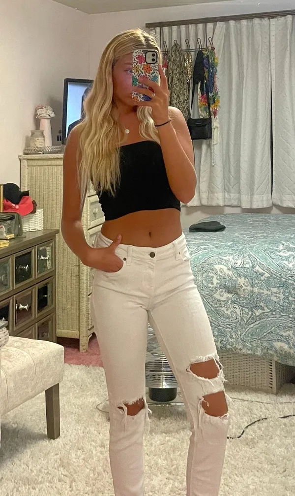White Rip Jeans - Image 2