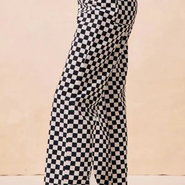 BiBi Gameday Theme Checkered Printed‎ Pants Size XL - Image 3