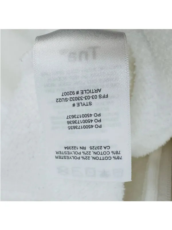 Aritzia Women's Tna White Terry Fleece Boyfriend Boxy Zip Hoodie XS - Image 9