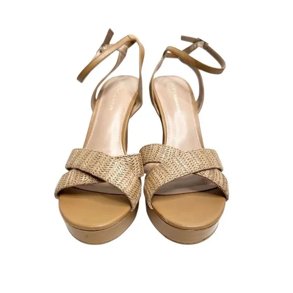 BCBGeneration Sandals Size 9 Tan High Heel‎ Ankle Strap Open Toe Platform - Image 3
