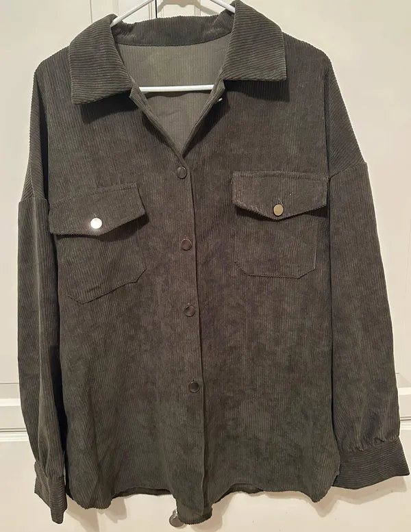 Green Suede Jacket Size L - Image 2