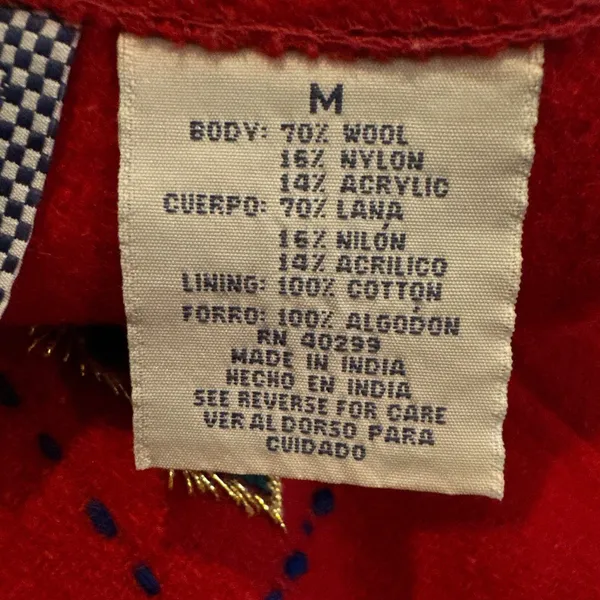 Vintage Erika Casuals Christmas/Holiday Embellished Vest Wool Blend Size M - Image 5