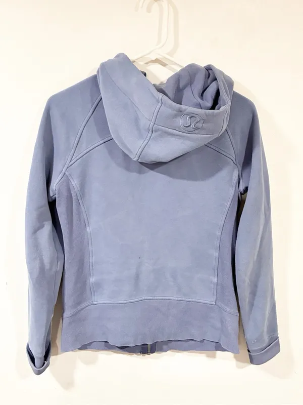 Lululemon Scuba Hoodie Women’s Blue Gray Full Zip Jacket Size 6 - Image 4