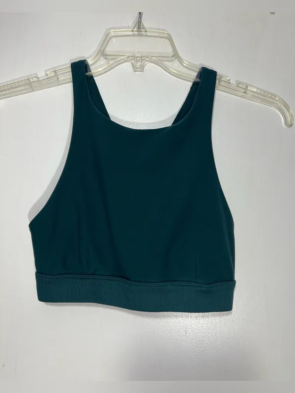 Alo Yoga Alosoft Iconic 90's Bra In Green size M - Image 2