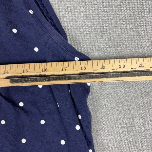 Old Navy Tank Top Womens XXL Blue Scoop Neck Sleeveless Polka Dot Tie Front - Image 7