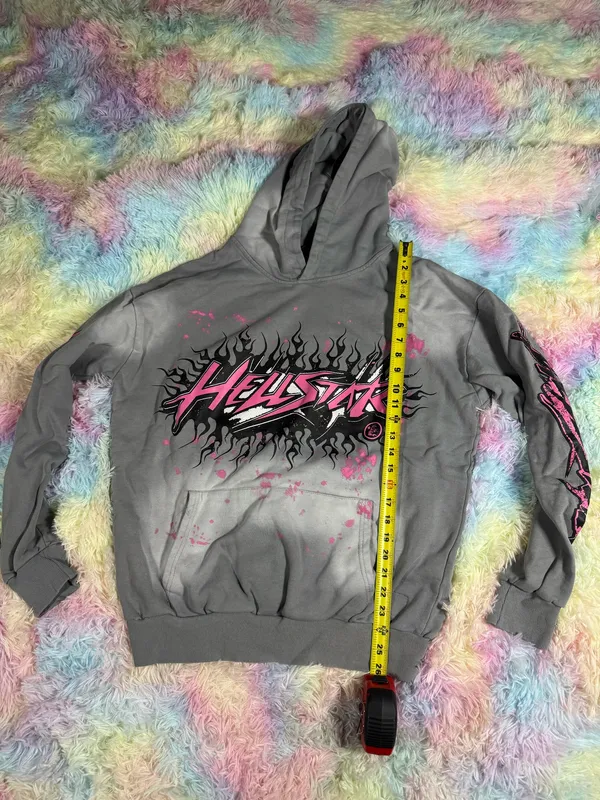 Hellstar Hoodie Gray Size M - Image 3