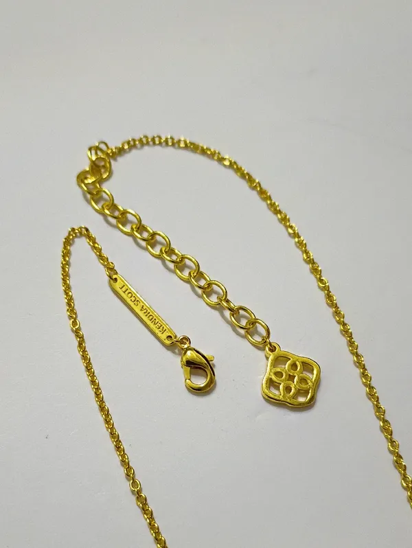 Kendra Scott Elisa Pink & Gold Necklace - Image 3