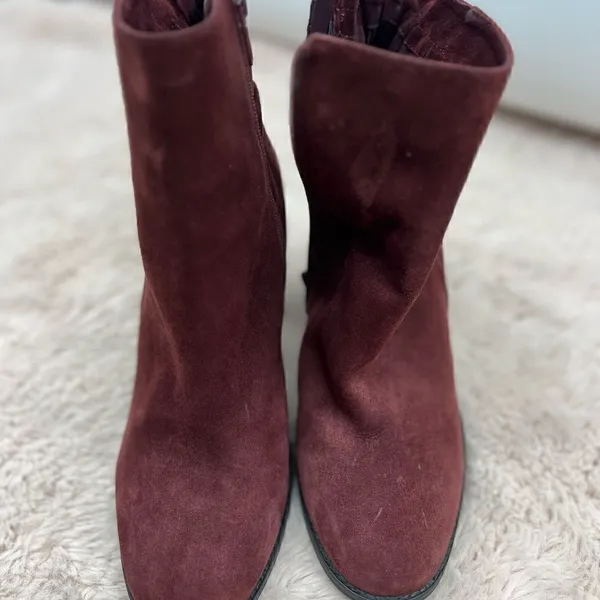 Arturo Chiang leather upper suede block heel bootie - Image 3