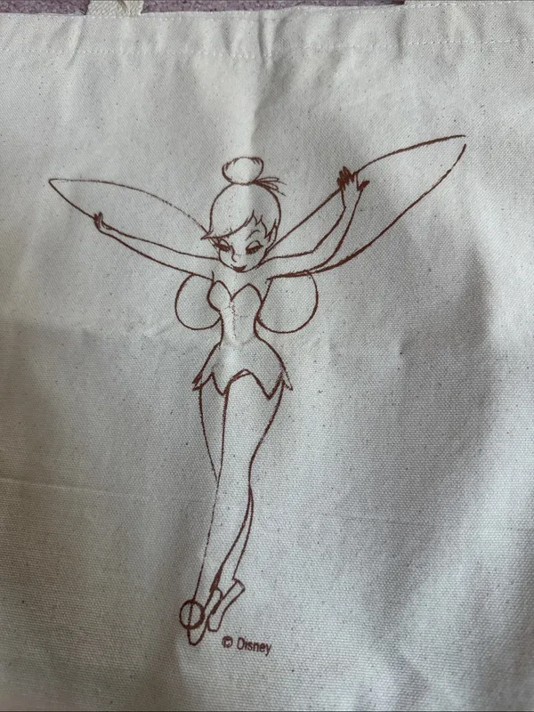 Disney Cream Canvas Tinker Bell Tote - Image 2