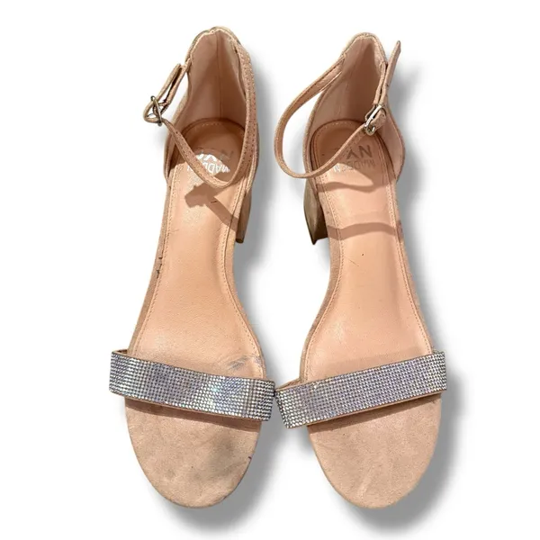 Madden NYC Lillie City Bling Ankle Strap Bock‎ Heel Sandals Sz 10 - Image 2