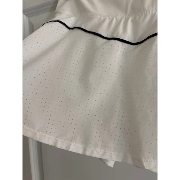 White Perforated Mesh Athletic Skort with Pockets Size S Tennis‎ Prep - Image 5