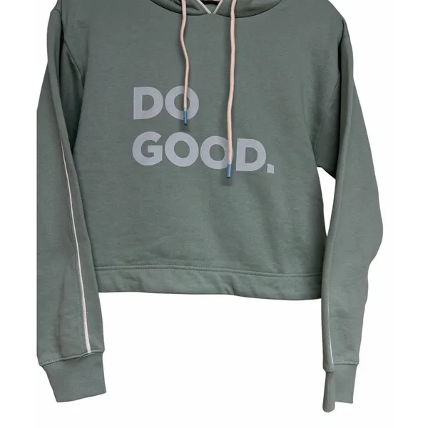 Cotopaxi Do Good‎ Cropped Hoodie Sweatshirt Silver Leaf Women's Size Small - Image 5